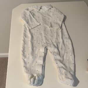 White and Blue Star Baby One Piece